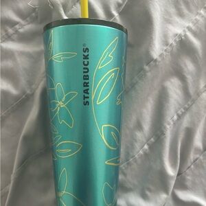 Starbucks Teal Flower Cup. Never been used before, Venti size